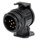 Czarny adapter przyczepy z wtyku 13-pin na gniazdo 7-pin