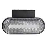 Owalny biały zestaw lamp obrysowych LED – widok z przodu