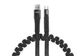 Spiralny kabel USB do micro USB o długości 120 cm