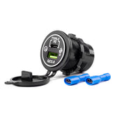 Wodoodporna ładowarka USB 12–24 V z dwoma portami