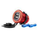Wodoodporna ładowarka USB z dwoma portami do instalacji 12–24 V