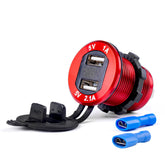 Wodoodporna ładowarka USB z cyfrowym woltomierzem do 12–24 V