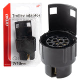 Adapter przyczepy z 7-pinową wtyczką i 13-pinowym gniazdem