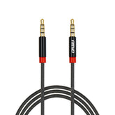 Czarny kabel AUX z wtykiem mini-jack, 100 cm