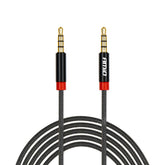 Czarny kabel AUX z wtykiem mini-jack