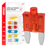 Samochodowe bezpieczniki mini LED, 10 szt.