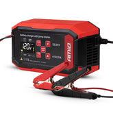 Digital batterioplader med startfunktion til 12/24 V batterier