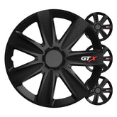 Komplet 4-częściowy zestaw kołpaków GTX 14 cali w kolorze czarny carbon