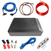 600W aktywny subwoofer samochodowy 12V – kompaktowy głośnik basowy z kablem audio