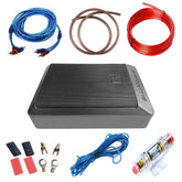 600W aktywny subwoofer samochodowy 12V – kompaktowy głośnik basowy z kablem audio
