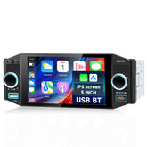 Radio samochodowe 1-DIN 5" z Apple CarPlay i Android Auto (bezprzewodowo) – Bluetooth, FM, USB