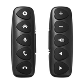 Bezprzewodowe sterowanie z kierownicy z 10 przyciskami – uniwersalny pilot LED do radia samochodowego i nawigacji, widok z góry pilota sterującego.