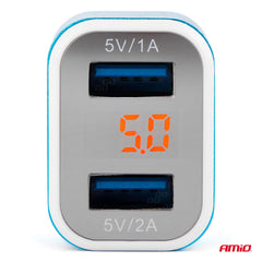 Ładowarka samochodowa USB z dwoma portami USB