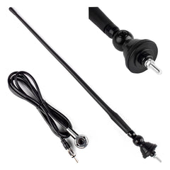 Bilantenne i gummi med adapter, set fra siden