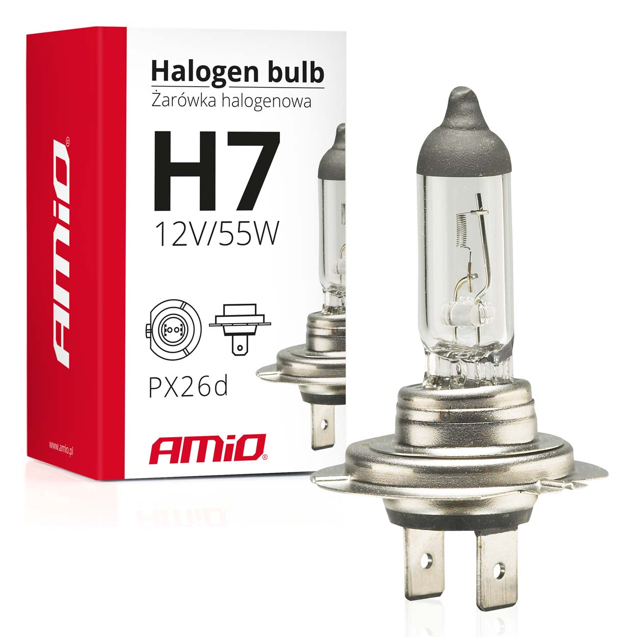 Żarówka halogenowa H7 12V 55W z filtrem UV