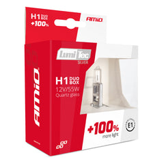 Żarówki halogenowe H1 12V 55W LumiTec Silver