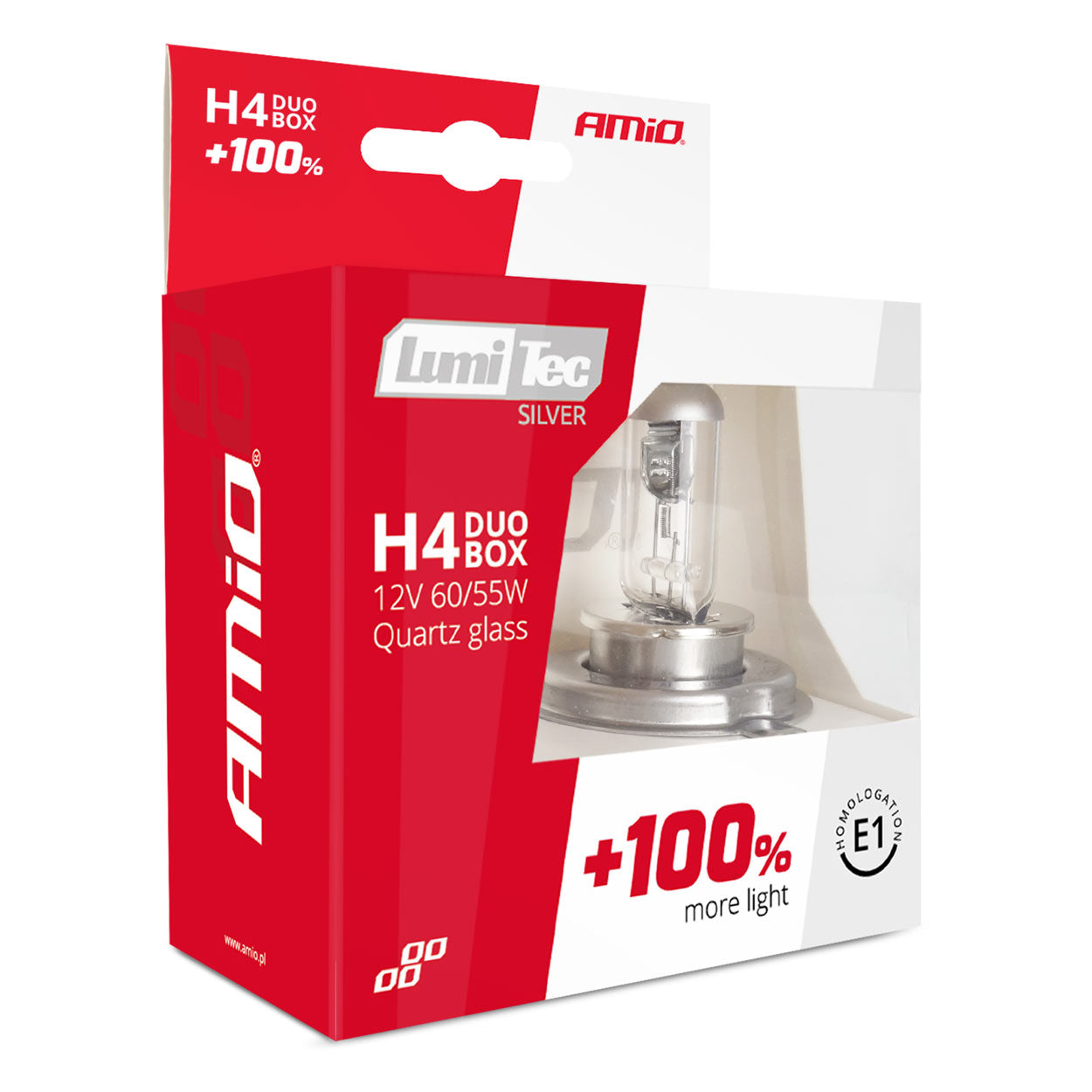Zestaw 2 żarówek halogenowych H4 LumiTec Silver