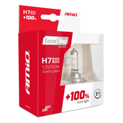 Zestaw 2 żarówek halogenowych H7 LumiTec Silver