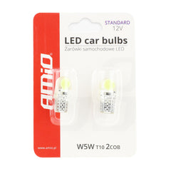 Żarówka LED T10e COB 12V widok pod kątem