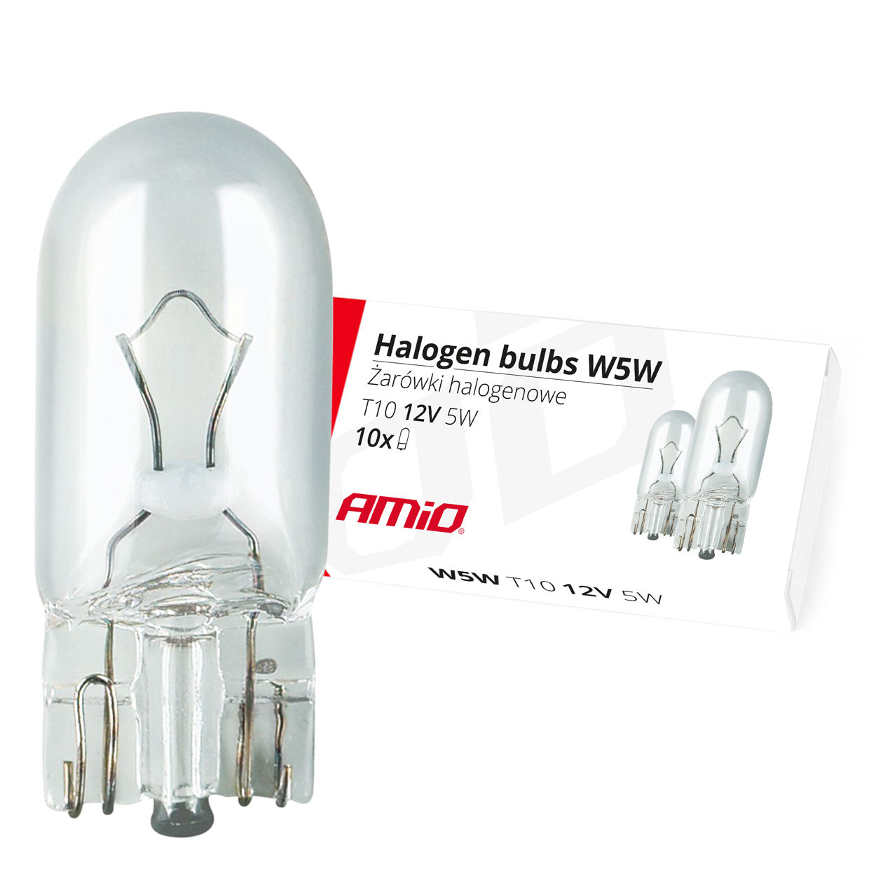 Żarówki halogenowe W5W T10 12 V, 10 szt.