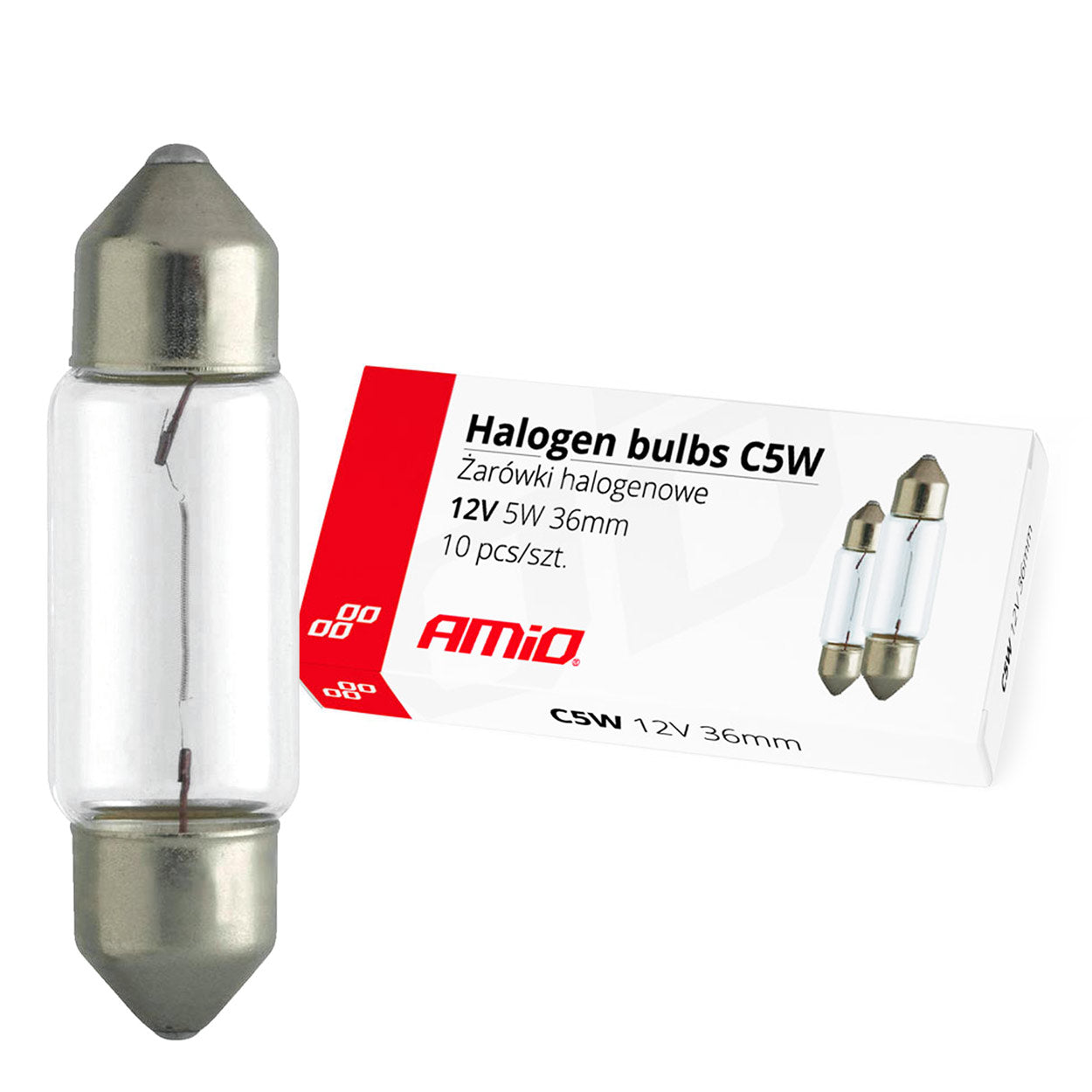 Żarówki halogenowe C5W festoon 36 mm z trzonkiem SV8.5
