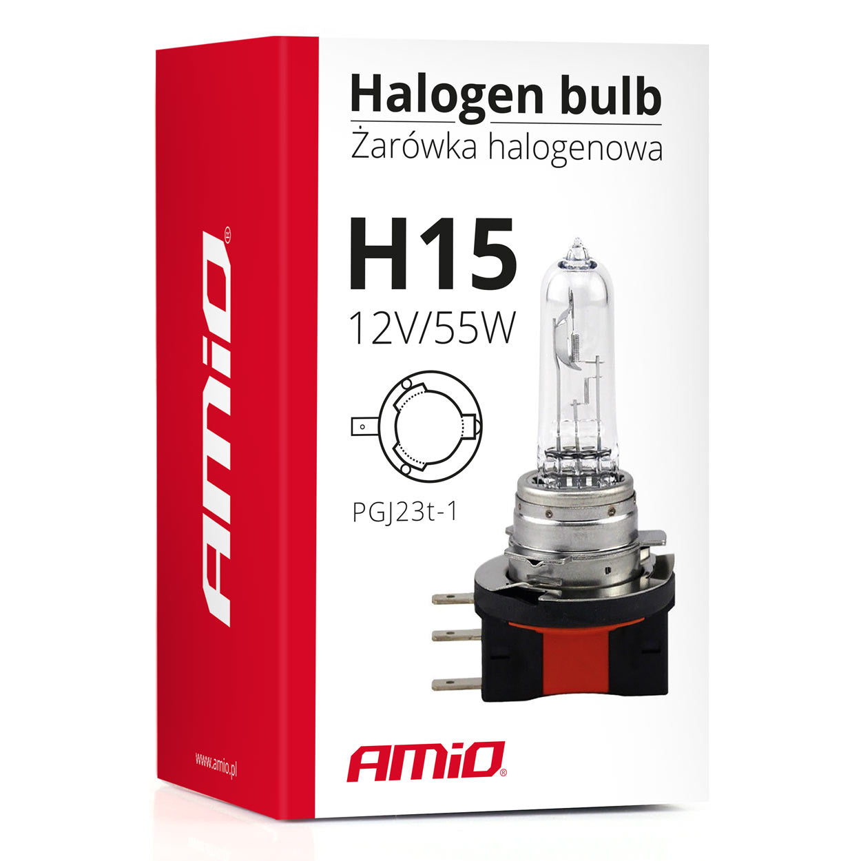 Żarówka halogenowa H15 do oświetlenia samochodowego