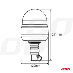 Lampa ostrzegawcza LED WAR09P z pomarańczowym światłem