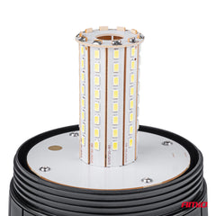 Lampa ostrzegawcza LED W09M ze szczegółami montażu