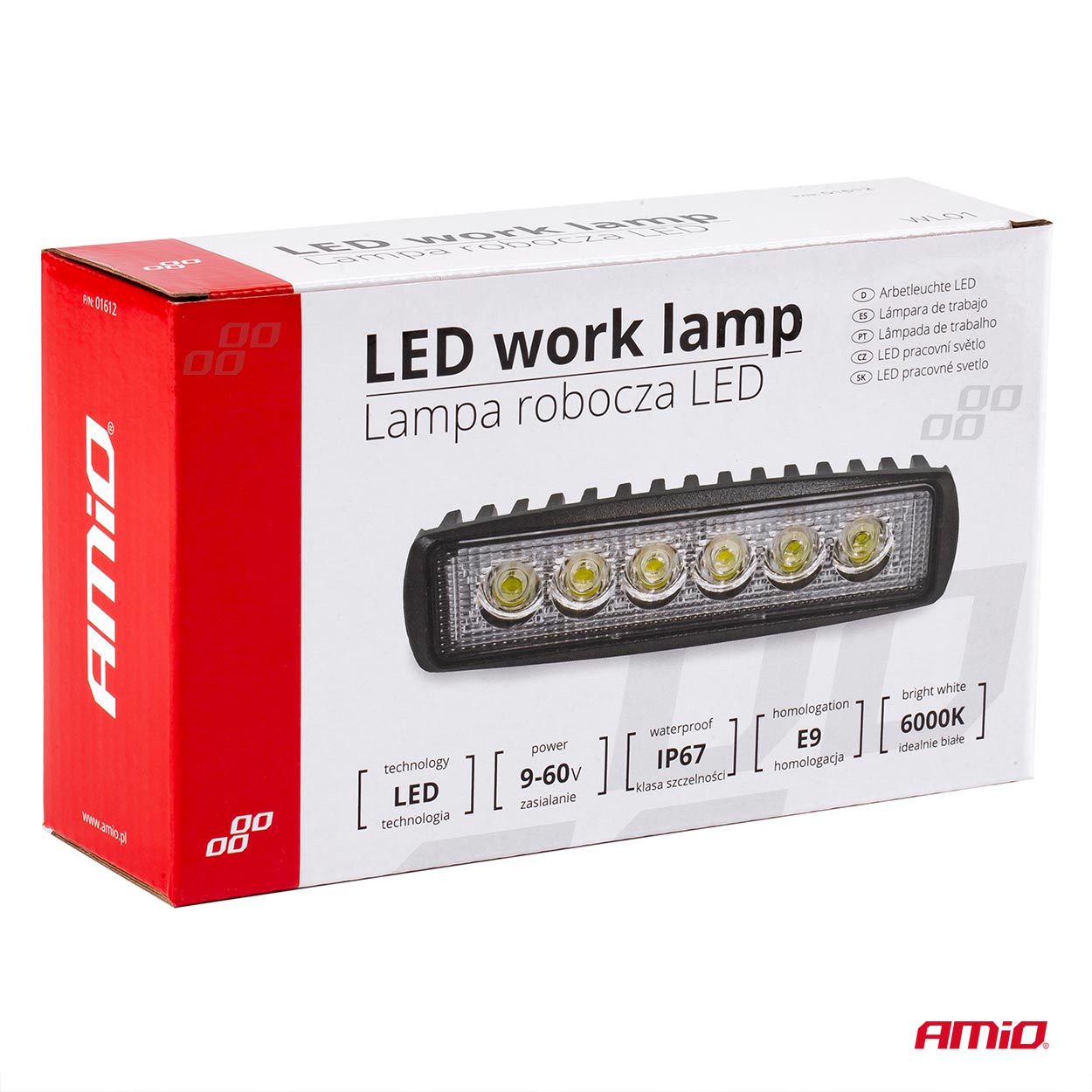 Dimensioner på arbejdslampe AWL01