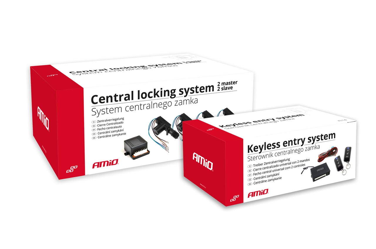 System centralnego zamka KE14 z siłownikami master i slave