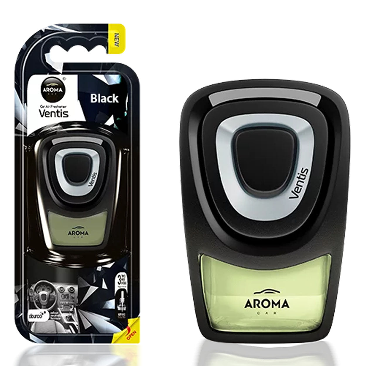Aroma Car Ventis Black odświeżacz powietrza do kratki wentylacyjnej samochodu