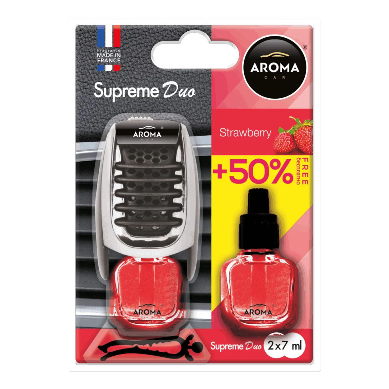 Aroma Car Supreme Duo Strawberry zapach do samochodu o aromacie truskawki