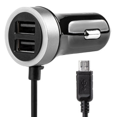 Samochodowa ładowarka USB z microUSB i dwoma portami USB