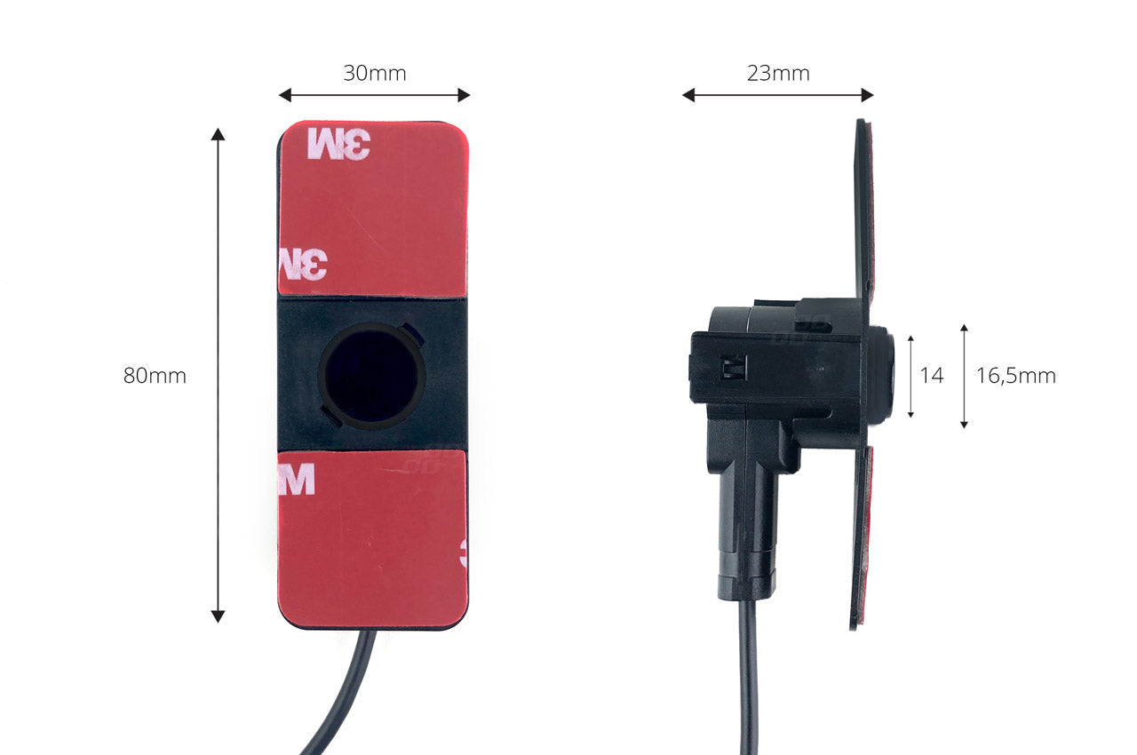 HD-307-IR-sensor til indvendig montering set fra en anden vinkel