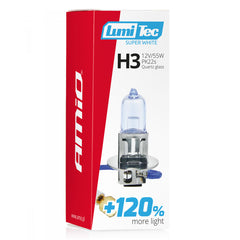 Żarówka halogenowa H3 LumiTec Super White z trzonkiem PK22s