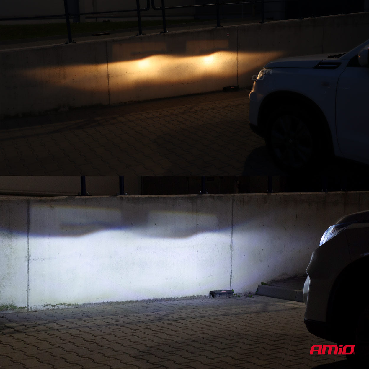 Żarówki LED H1 do reflektorów – widok z boku