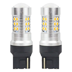 Żarówka LED CANBUS T20 7440 WY21W z bursztynowym światłem