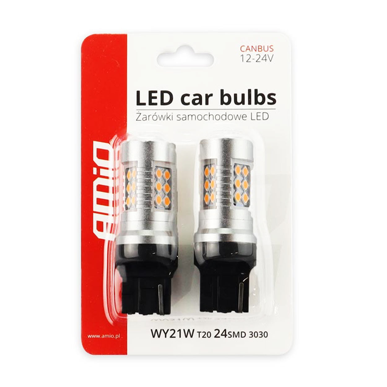 Żarówka LED T20 7440 WY21W o strumieniu świetlnym 800 lm