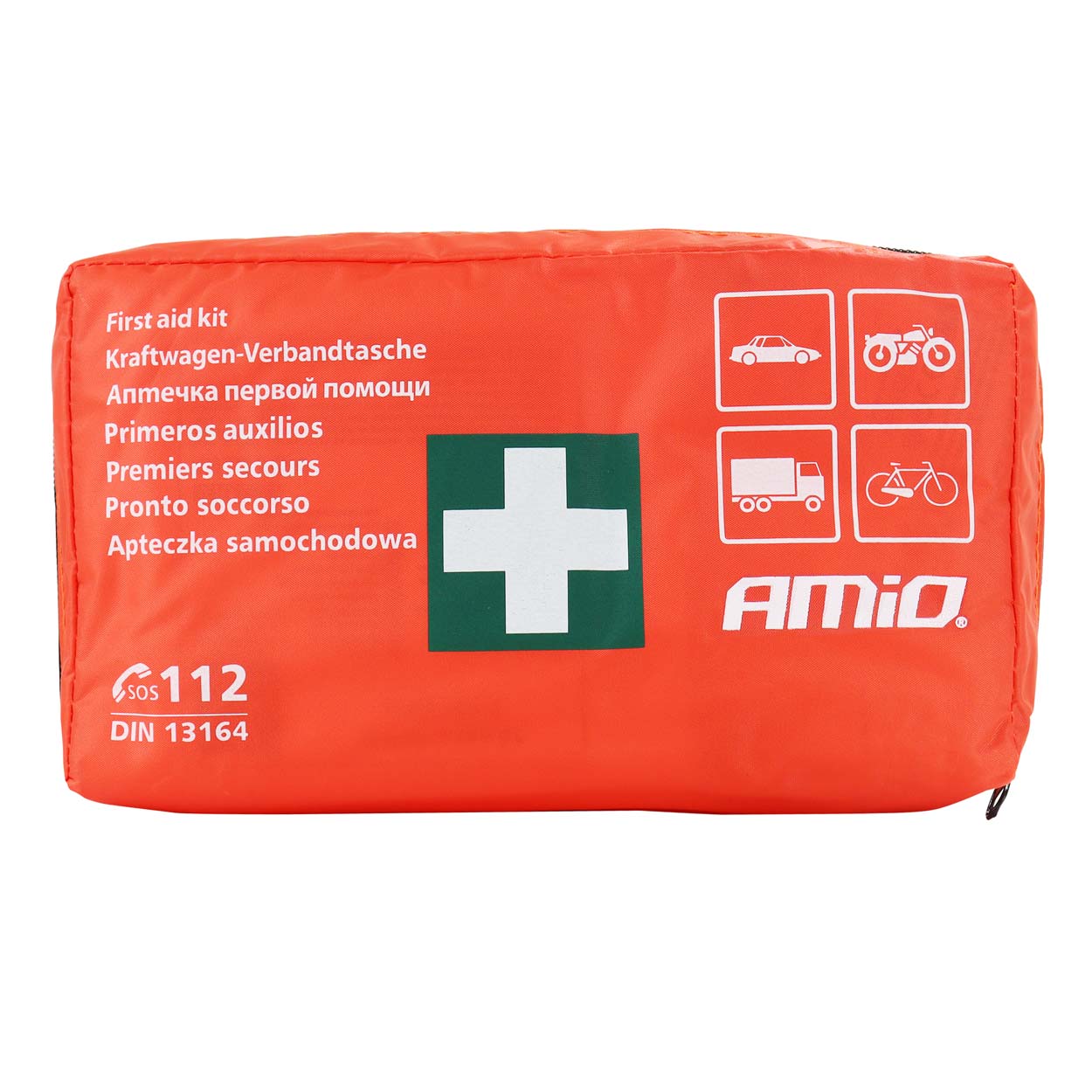 Apteczka samochodowa DIN 13164 w wodoodpornej torbie materiałowej