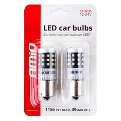 Zestaw 2 żarówek LED do P21W i BA15S