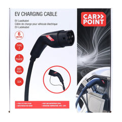 Przewód do ładowania samochodów elektrycznych Carpoint Type 2–Type 2, 32 A, 3-fazowy, 6 m 