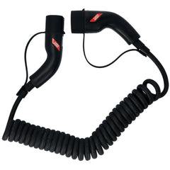 Carpoint spiralny kabel do ładowania samochodów elektrycznych Type 2 do Type 2, 32 A, 3-fazowy, 6 metrów 