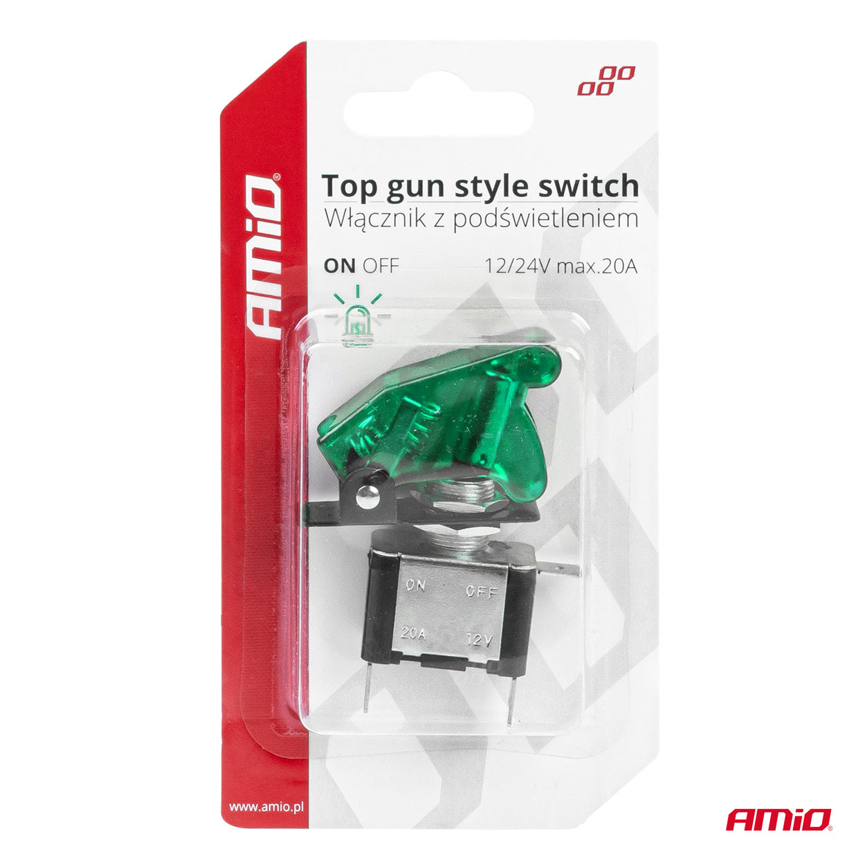 Przełącznik kołyskowy Top Gun z przyłączem 6,3 mm
