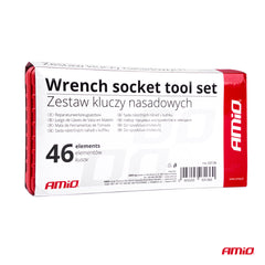 Kompakt kasse med 46 dele til topnøglesæt
