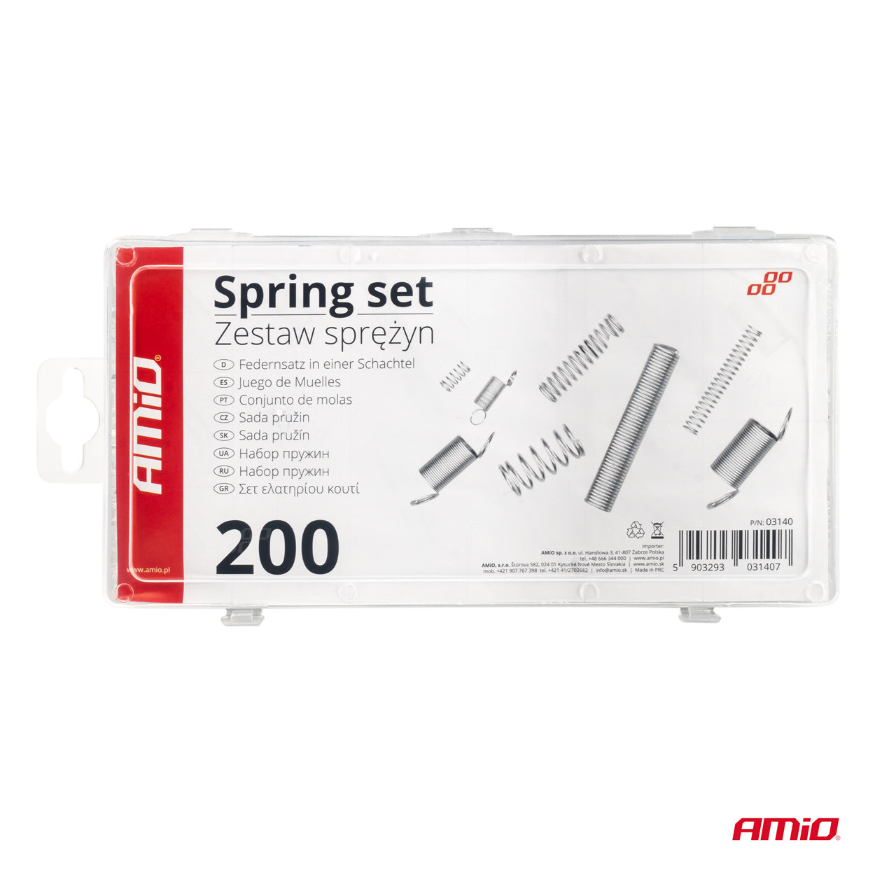 Fjedre i praktisk emballage