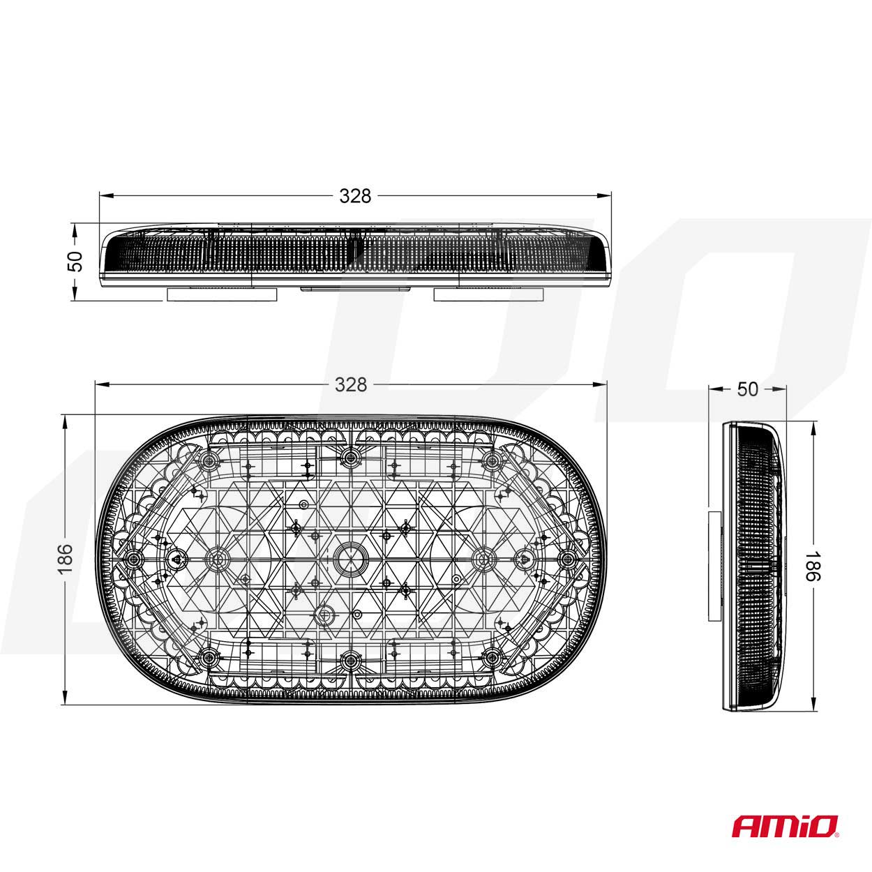 LED-advarselslygte i kompakt design