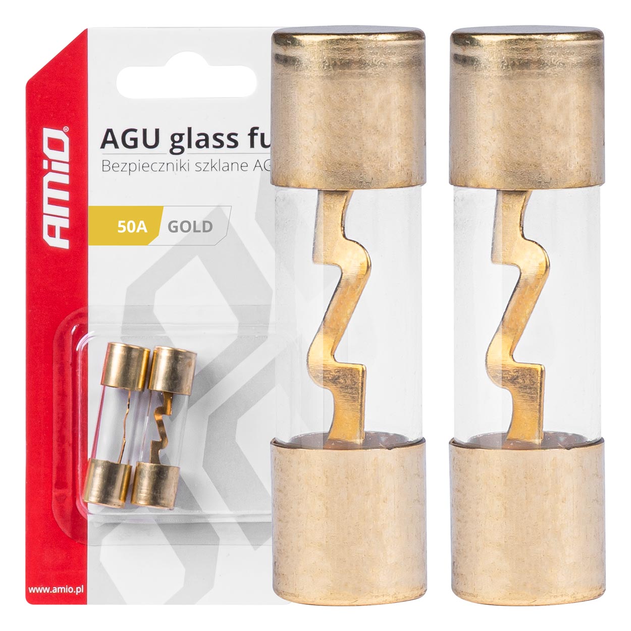 AGU glassikringer 50 A i 2-pak