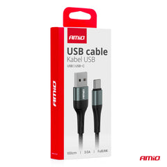 USB-A til USB-C kabel til opladning og dataoverførsel