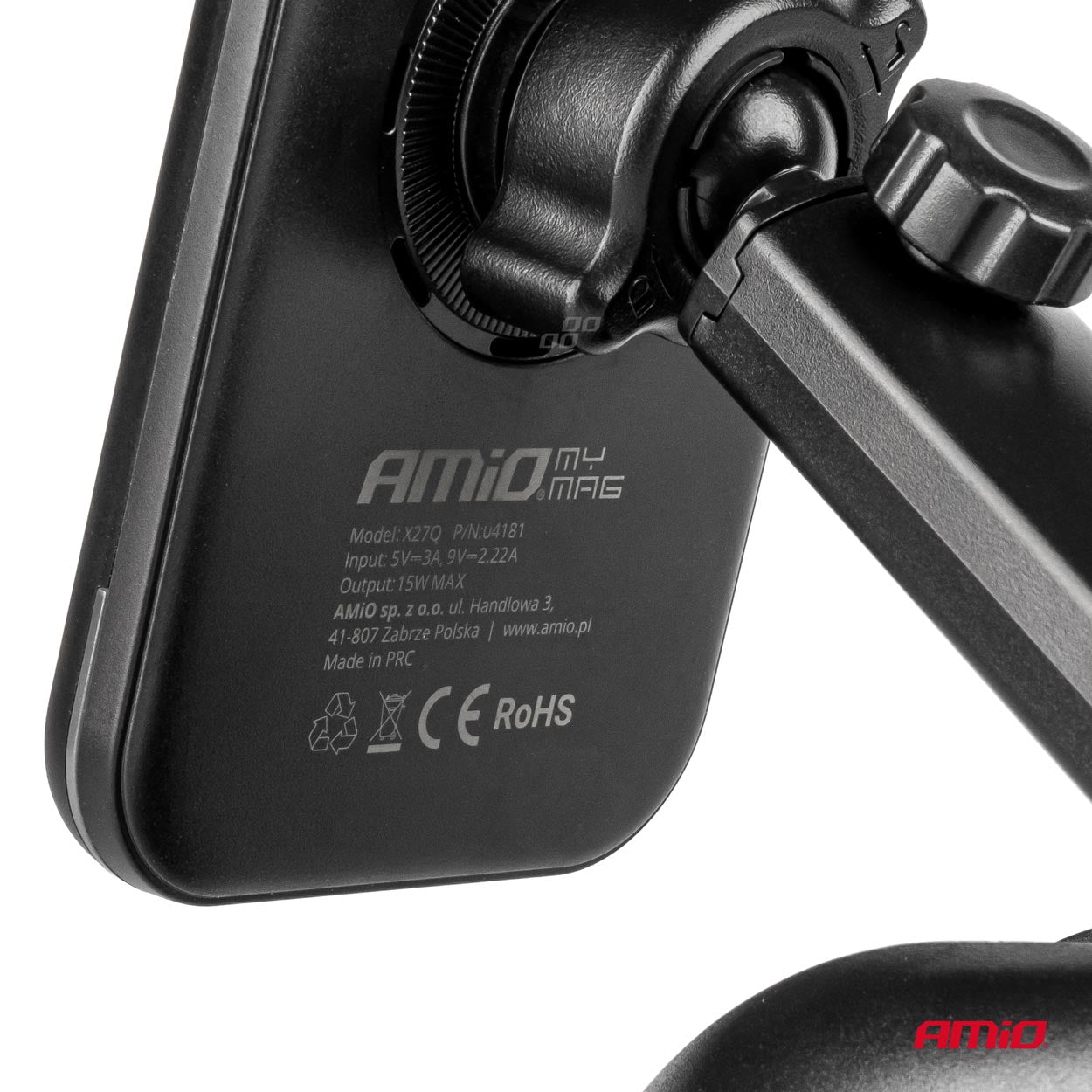Trådløs biloplader med magnetisk telefonholder