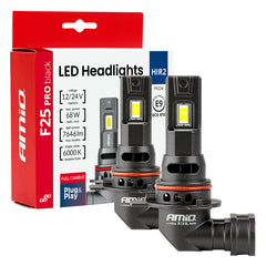 LED-forlygter F25 PRO BLACK med HIR2-sokkel